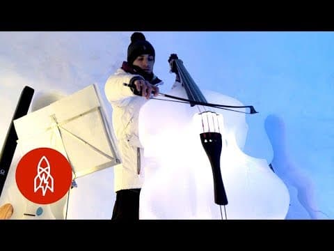氷から作った楽器を演奏する Playing Instruments Made From Ice