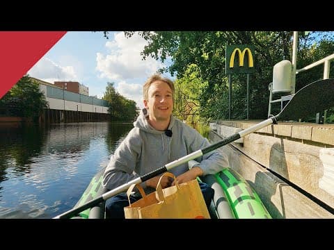 船でドライブスルー？！河に浮かぶマクドナルド