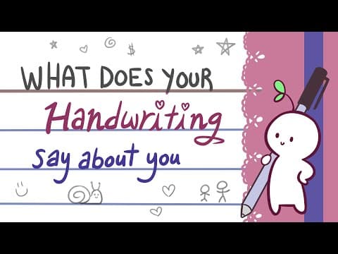 あなたの書く文字で分かること（What Does Your Handwriting Say About You?）