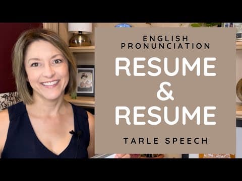 【英語発音】Resume：スペルは同じなのに発音が違う？！