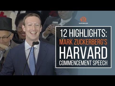  マーク・ザッカーバーグのスピーチ　12のハイライト 12 highlights: Mark Zuckerberg's Harvard commencement speech