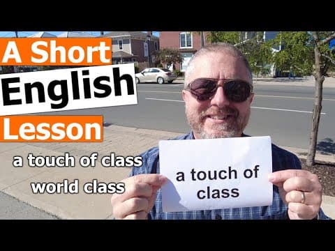 【英熟語】A TOUCH OF CLASS・WORLD CLASS の意味と使い方