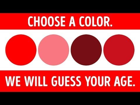 色で診断あなたの精神年齢　A Color Test That Can Tell Your Mental Age