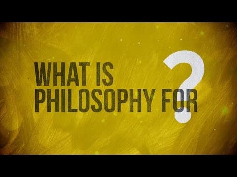 哲学は何のためにあるのか？　What is Philosophy for? 