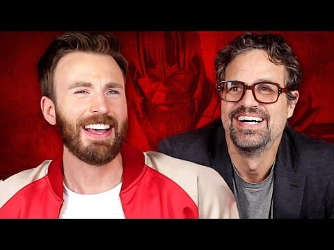 クリス・エバンズとマーク・ラファロ、サノスのスナップから逃れられるか？　Chris Evans and Mark Ruffalo Try to Survive Thanos' Snap