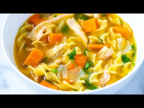 超満足、自家製チキン麺スープレシピ　（Ultra-Satisfying Homemade Chicken Noodle Soup Recipe）