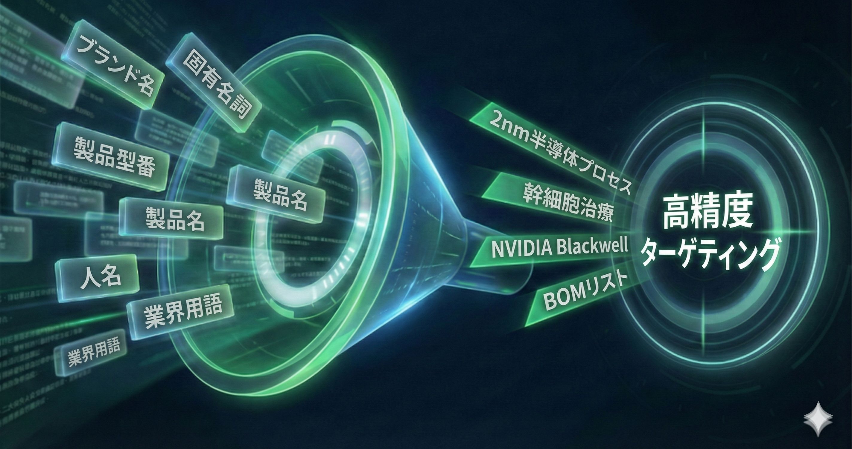 専門用語精度のデモンストレーション